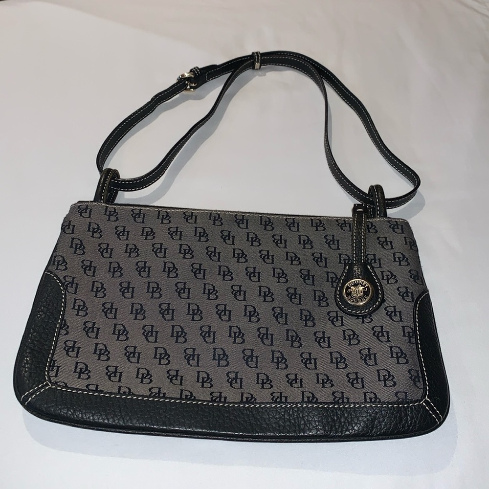 Gently Loved Dooney & Bourke Canvas And Leather Shoulder Bag